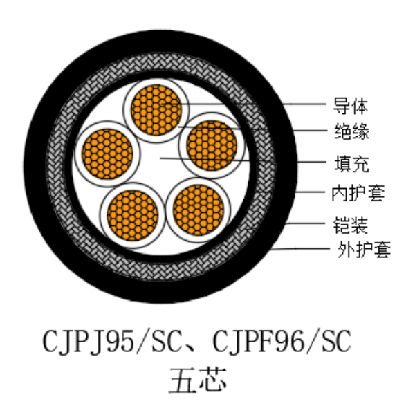 铜芯交联聚乙烯绝缘低烟无卤船用电力电缆-CJPJ95/SC-0.6/1kV、CJPF96/SC-0.6/1kV